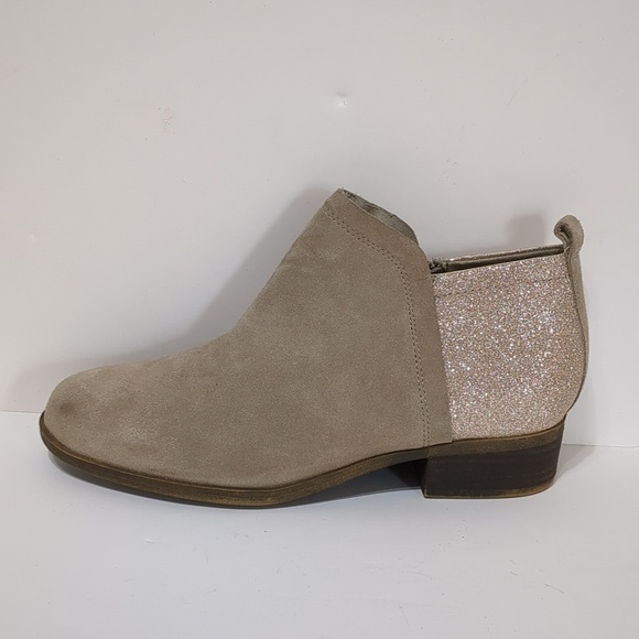 Toms Shoes - TOMS Deia Oxford Suede Glimmer Ankle Booties 7.5